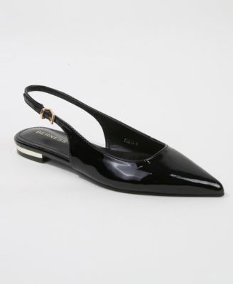 Fabia Patent Slingback Flats