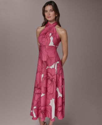 Women's Halter Neck Midi Dress