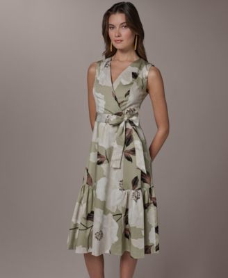 Women's Floral A-Line Midi Dress