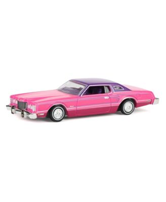 GreenLight 1/64 1975 Ford Thunderbird Lowrider, Pink with Pinstripes, California Lowriders Series 7 63080-E