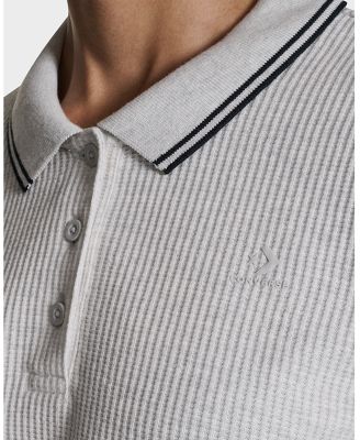 Women's Cropped Waffle Polo