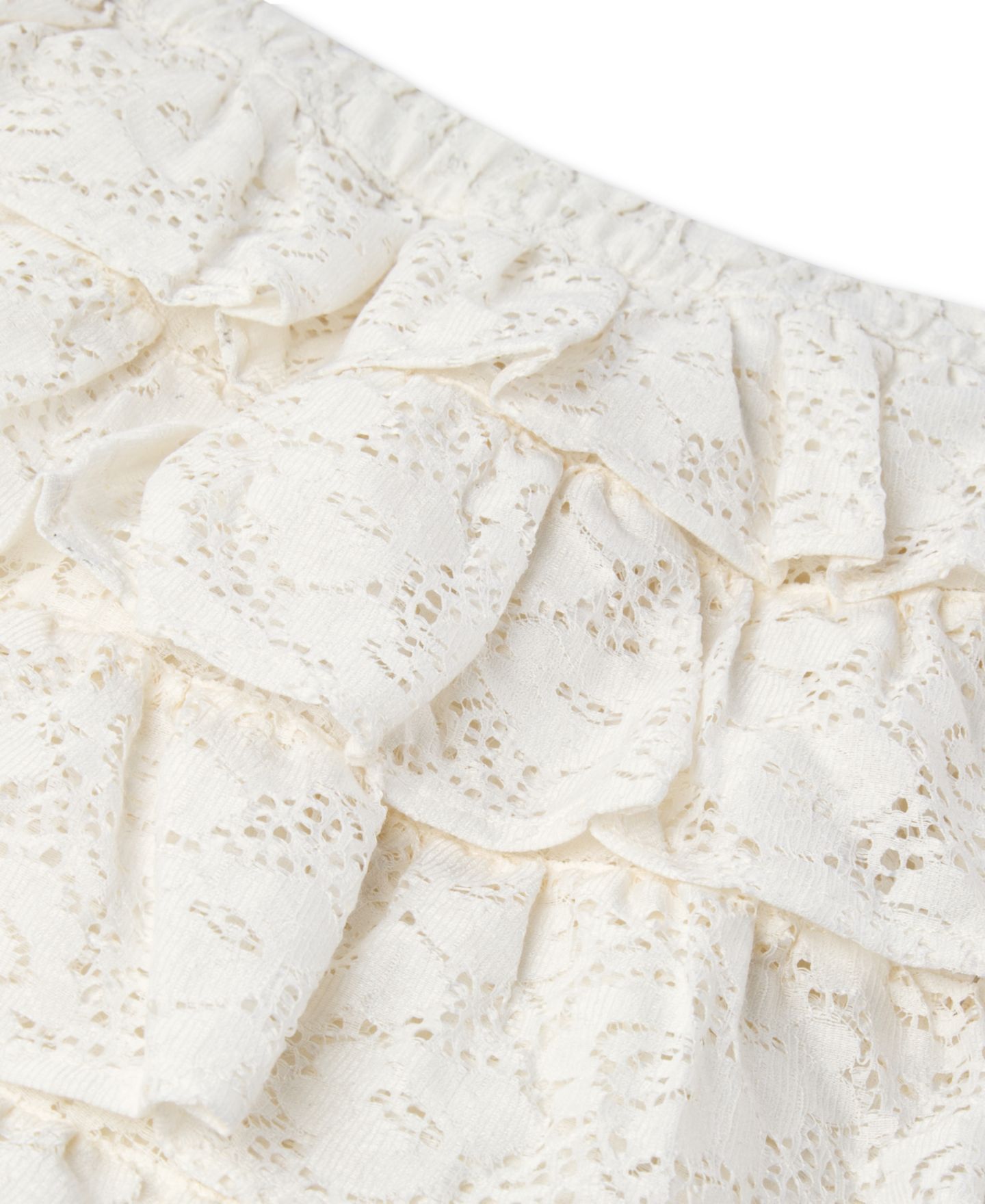 Юбка-шорты abercrombie kids Lace Mini Skort для девочек, цвет: Кремовый — фото 3