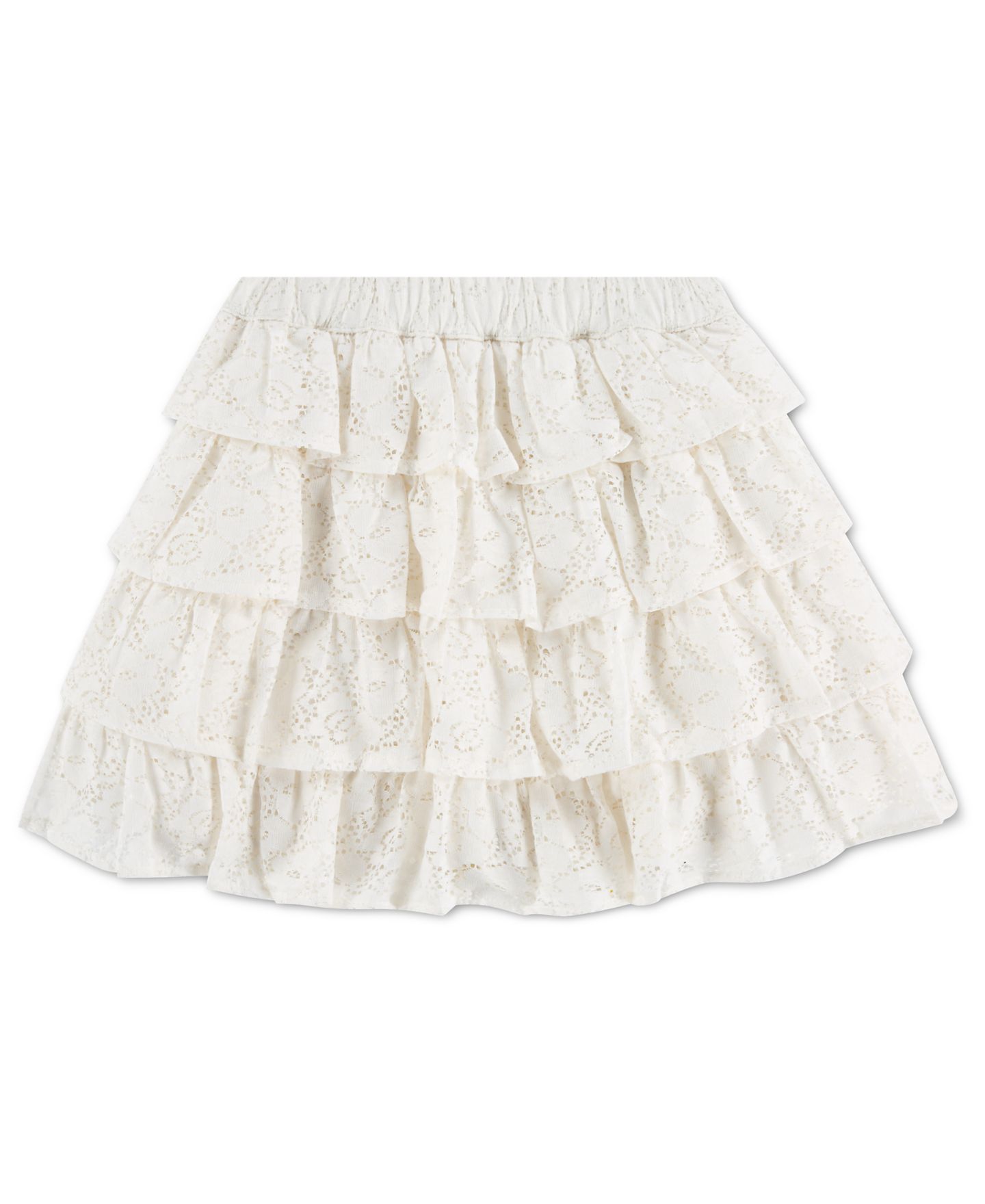 Юбка-шорты abercrombie kids Lace Mini Skort для девочек, цвет: Кремовый — фото 1