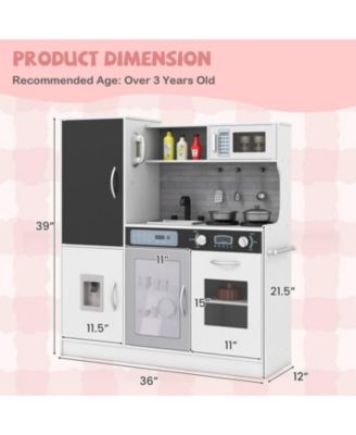 Kids Toy Kitchen Playset with Utensils for Ages 3 and Up