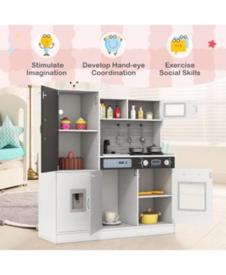 Kids Toy Kitchen Playset with Utensils for Ages 3 and Up