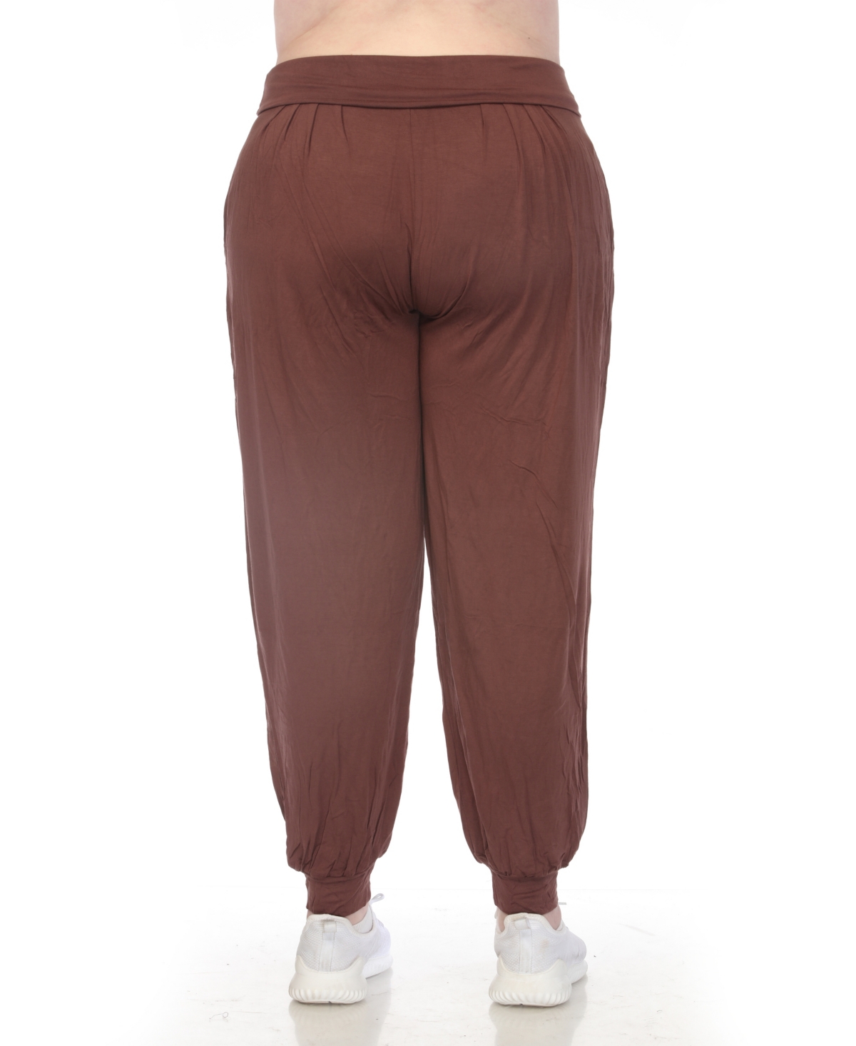 White Mark Plus High-Waist Pleated Lounge Pants