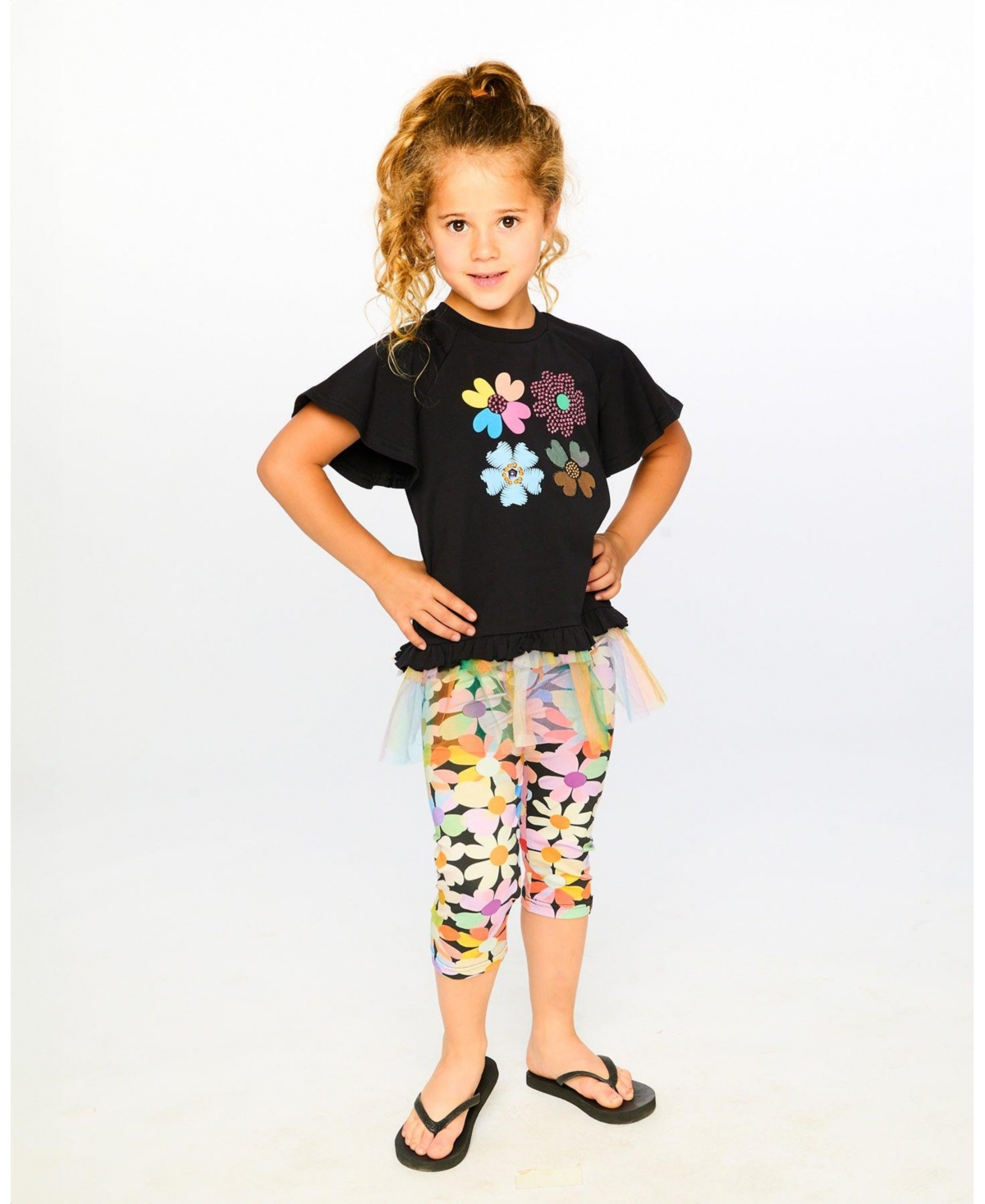 Draft - Deux par Toddler Girls Viscose Leggings Printed Flowers Toddler|Child
