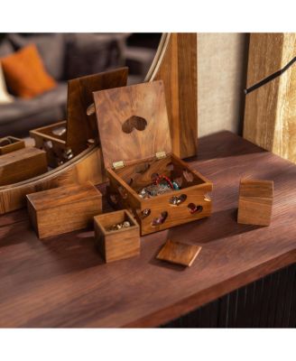 Handmade Walnut Jewelry Organizer - Ideal for Women