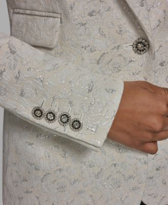 Women's Button-Front Collared Woven Jacket