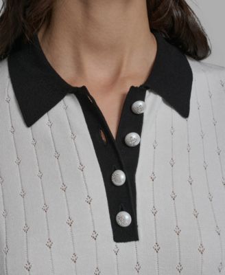 Women's Collared Short-Sleeve Sweater