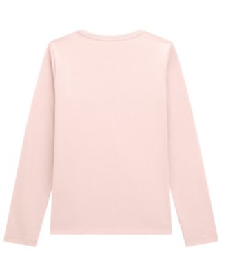 Girls' 7-16 Long-Sleeve Embroidered Sequin Logo T-Shirt