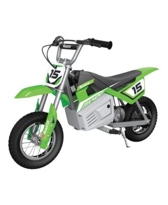 MX400 Dirt Rocket Electric Motocross Motorcycle Bikes, 1 White & 1 Green