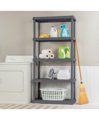 75.2 Inch Heavy Duty Durable 5 Shelf Ventilated Shelving Unit, 4 Pack