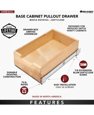 11.71" Pullout Kitchen Cabinet Drawer w/ Soft-close, 4WDB-1219SC-1
