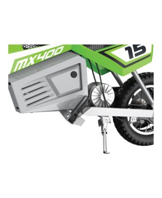 MX400 Dirt Rocket 24V Electric Toy Motocross Dirt Bike, Green (2 Pack)
