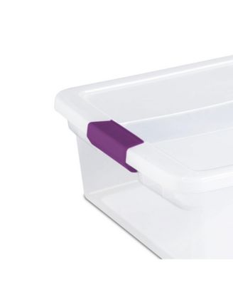 32 Quart Clear View Storage Container Tote w/ Latching Lid, 24 Pack