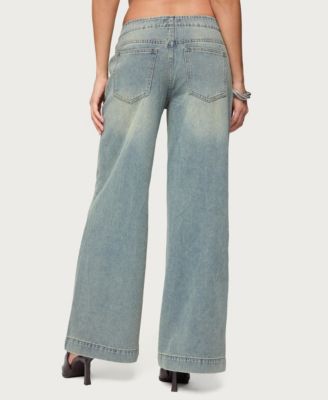 Women's Saffie No Waistaband Low Rise Baggy Jeans
