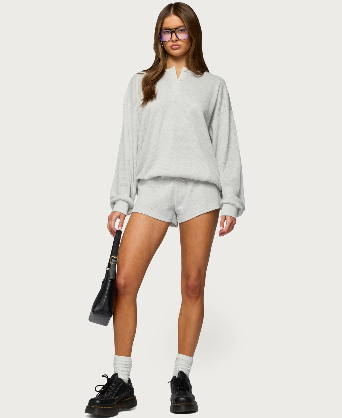 Edikted Women's Baila Waffle Shorts