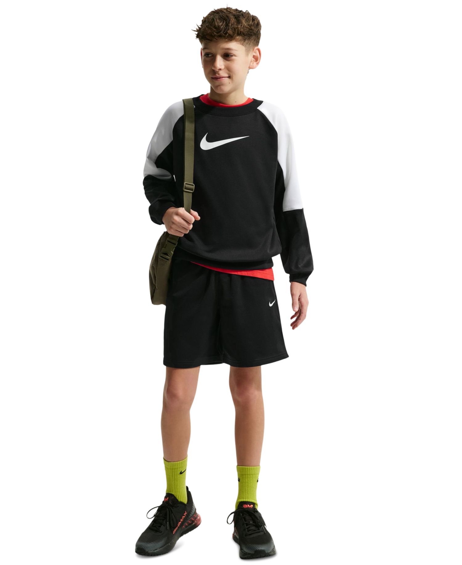 Boys' 8-20 Sportswear Crewneck Sweatshirt & Shorts, 2-Piece Set