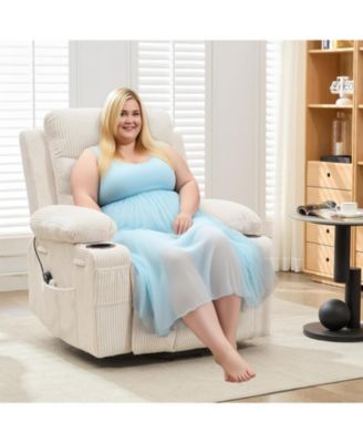 Power Lift Recliner Chair for Elderly with Massage & Heat, Single Sofa for Adults, 135° Reclining Accent Chair for Living Room or RV