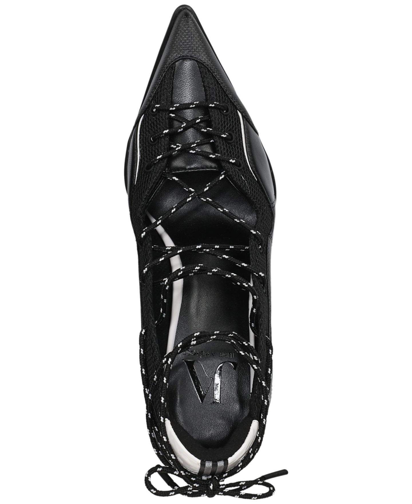Женские кроссовки Naturalizer x June Ambrose Zyra Lace-Up Sneaker Pumps, цвет: Чёрный сетчатый / Кожаный — фото 4