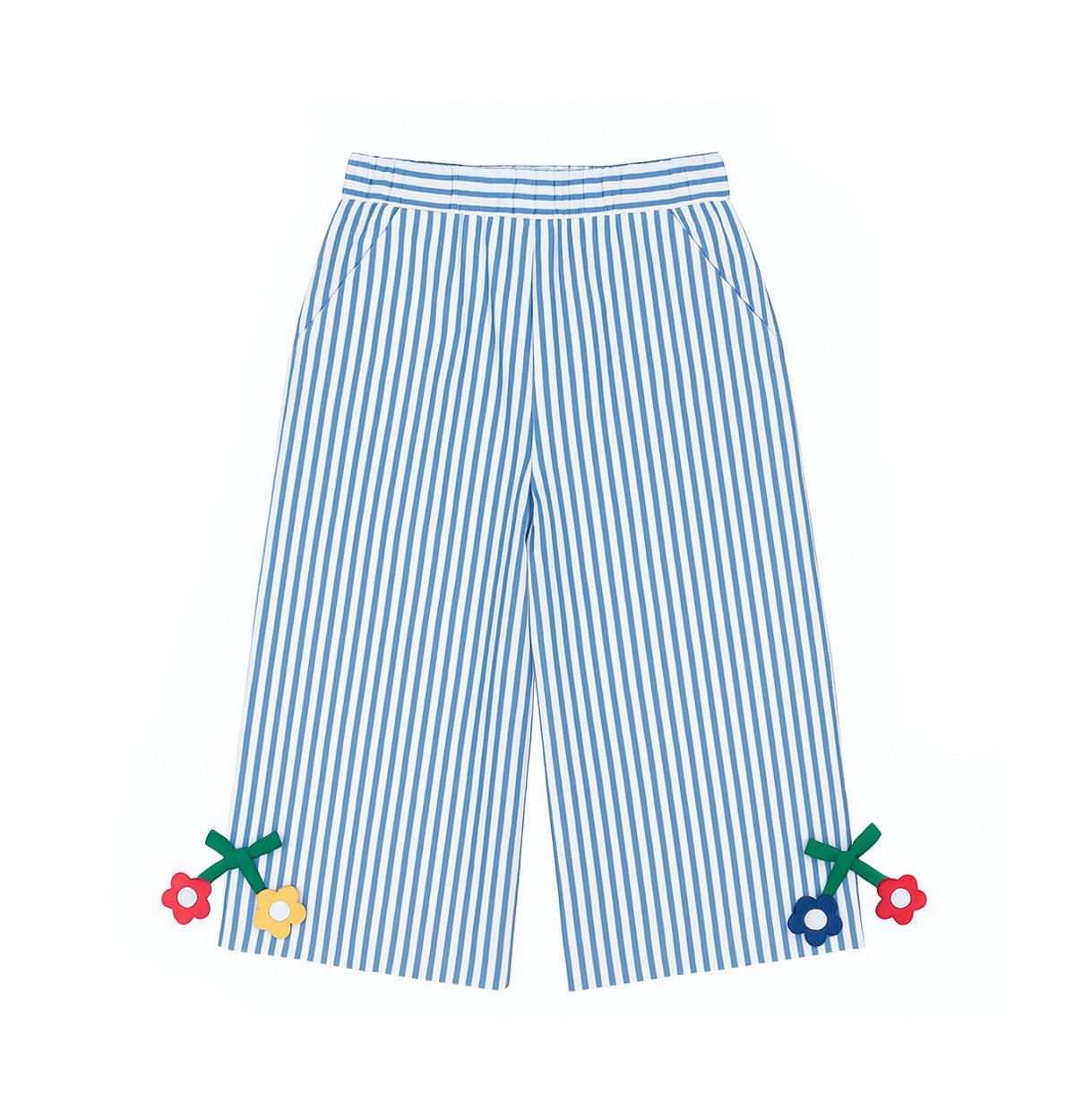 Florence Eiseman Toddler Girls Seersucker Pants With Flowers