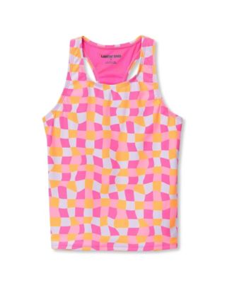 Girls Slim Chlorine Resistant Racer Back Tankini Swim Top