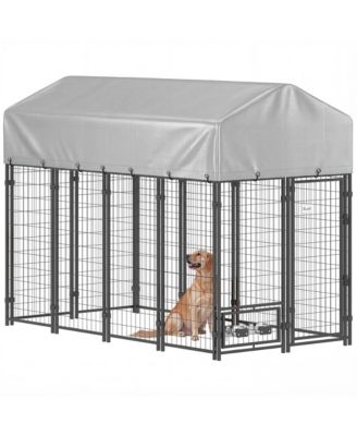 Dog Kennel, Welded Wire Heavy Duty Dog Run, 8' x 4' x 6',