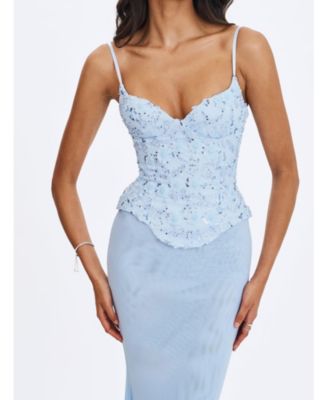 Women's Aurielle Sweetheart Mermaid Peplum Maxi Dress