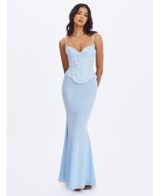 Women's Aurielle Sweetheart Mermaid Peplum Maxi Dress