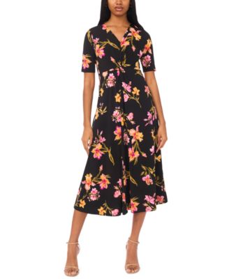 Petite V-Neck Midi Dress