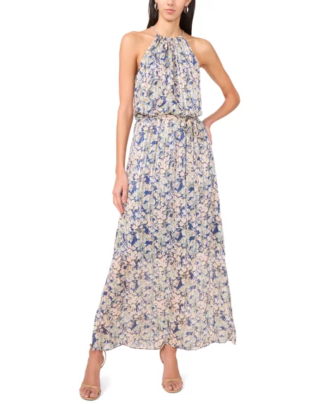 Petite Sleeveless Maxi Dress - Blue Multi