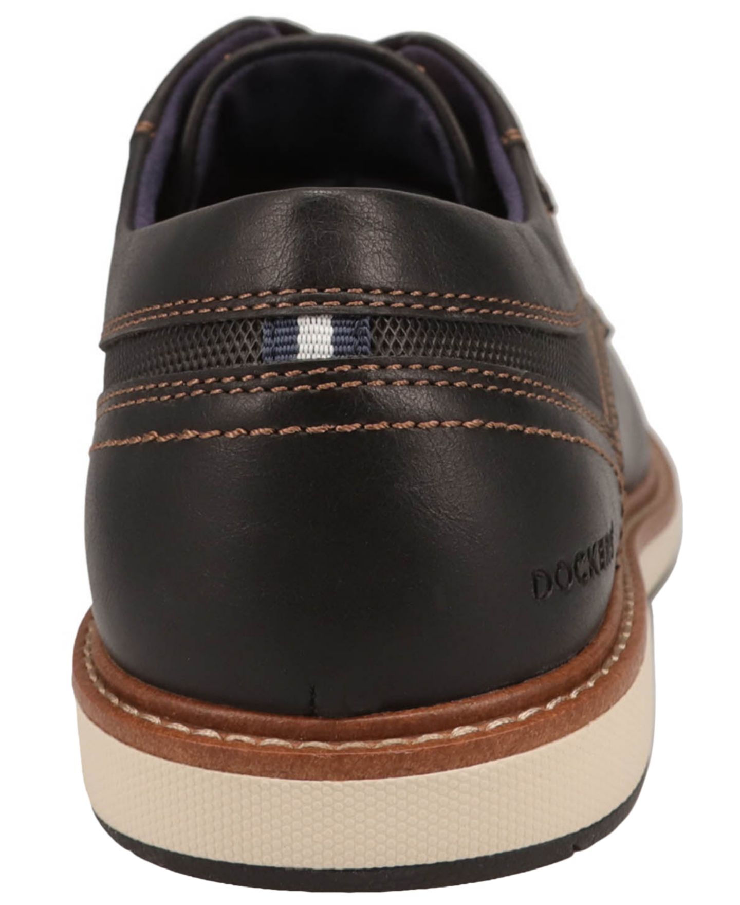 Мужские туфли Dockers Halstead Casual Crazy-Horse Lace-Up Oxfords, цвет: Чёрный — фото 3