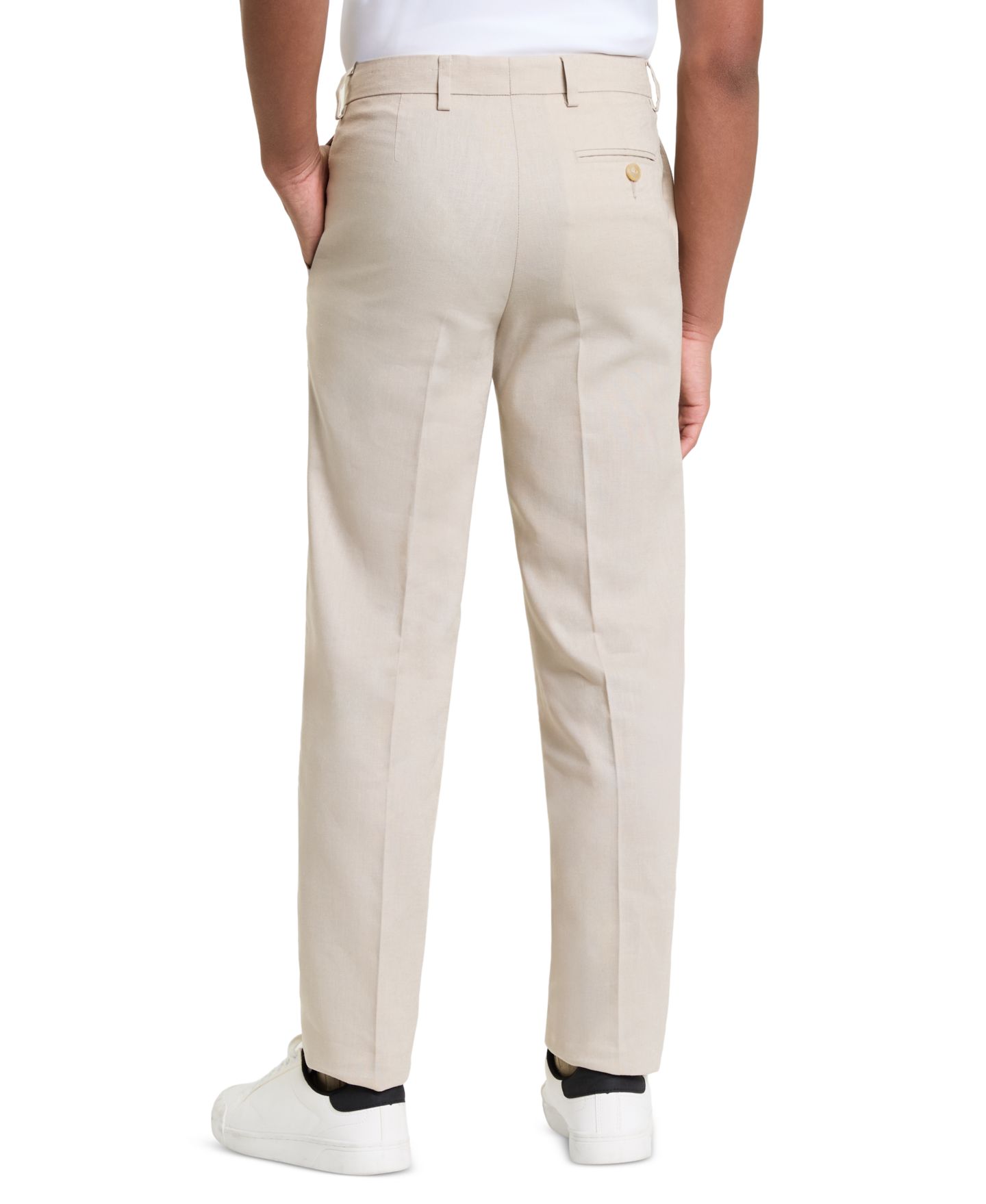 Брюки Michael Kors Linen Khaki Button-Up Pants для мальчиков, цвет: Хаки — фото 3