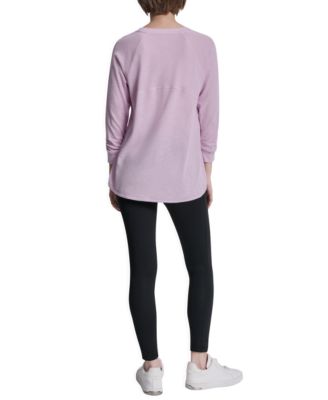 Women's Mini Slub Waffle Three Quarter Sleeve T-Shirt