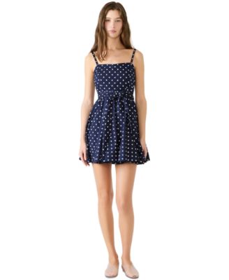 BB Dakota Women's Dasia Square Neck Polka-Dot Dress
