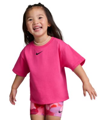 Girls' Toddler 2T-4T Move With Nature Crewneck T-Shirt and Bike Shorts, 2-Piece Set