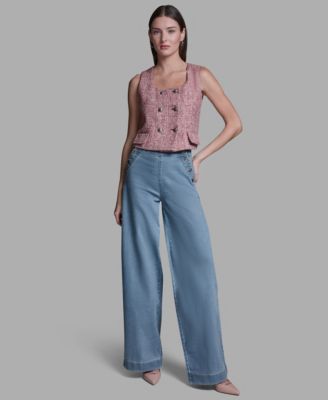 Women's Square Neck Double Breasted Vest