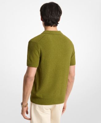 Men's Regular-Fit Boucle Sweater Polo Shirt