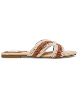 Women's Geeya Raffia Criss Cross Strap Slide Sandals