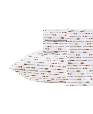 Canoe Lake Paddle Temperature Regulating Microfiber 4-Pc. Sheet Set, King