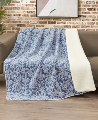 Printed Chenille Reversible Throw, 50"x70"