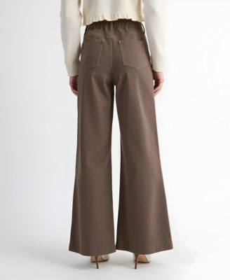 Women's High-Waist Wide-Leg Pleated Pants