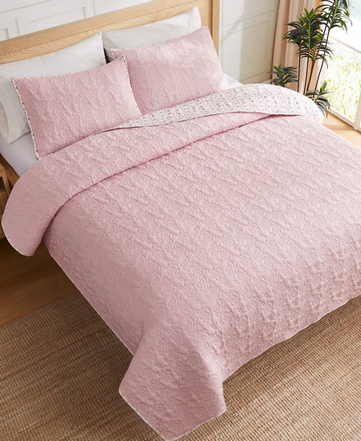 Jessica Simpson Floral Hazel Cherry Blossom 3-Pc. Quilt Set