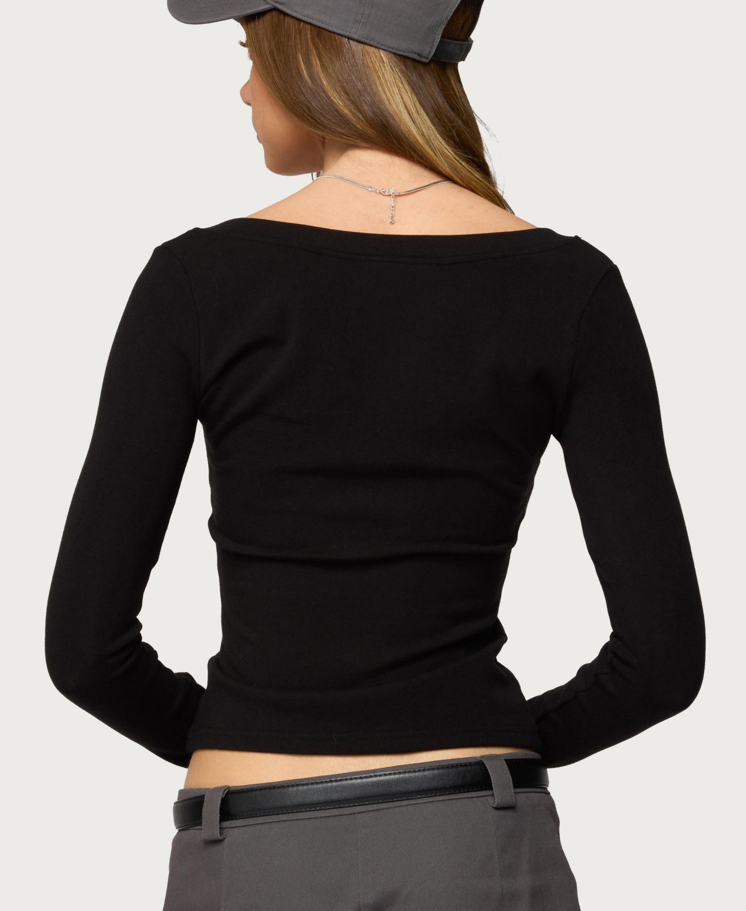 Women's Larna V Neck Ribbed T Shirt