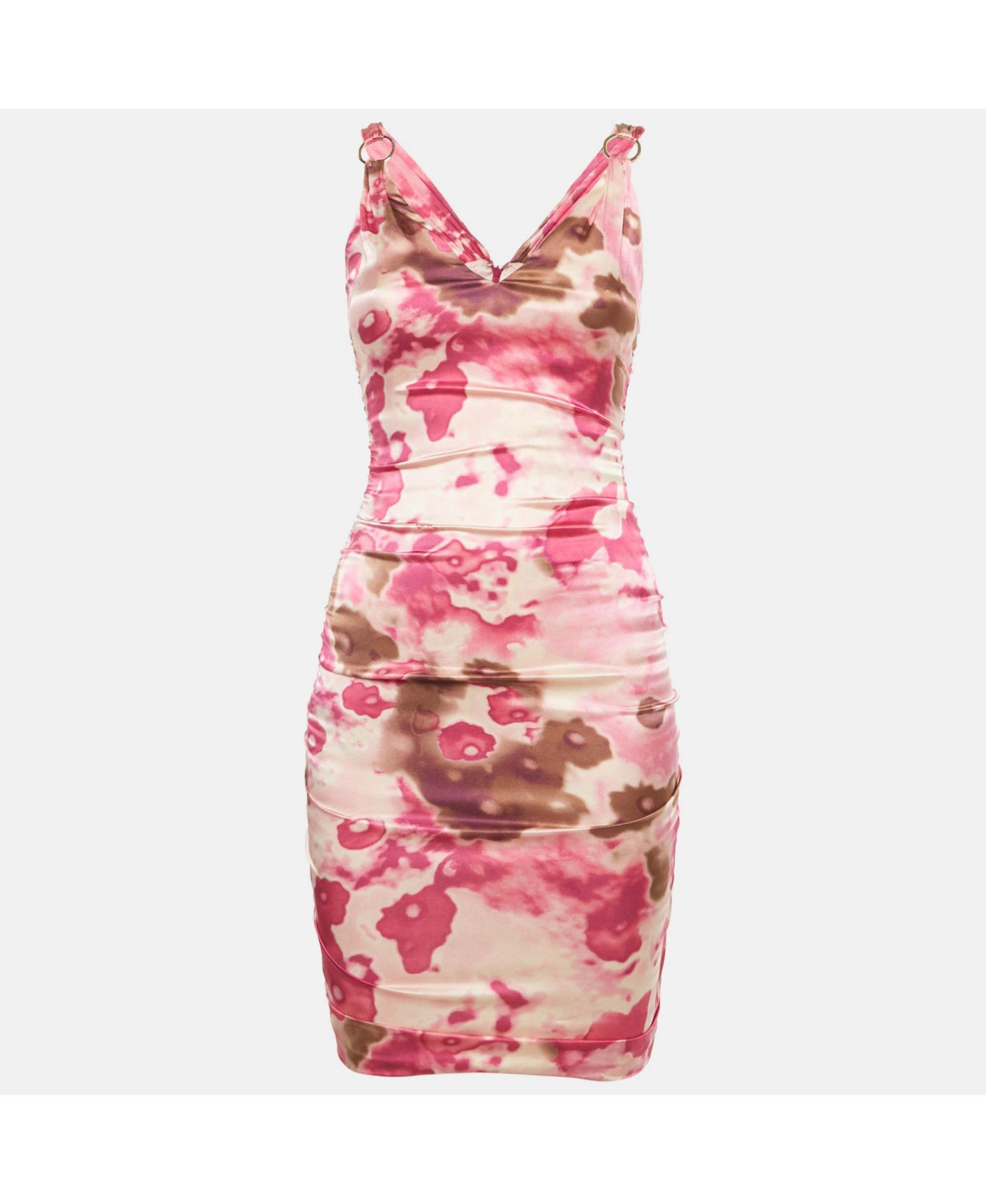 Women's Abstract Print Silk Mini Dress