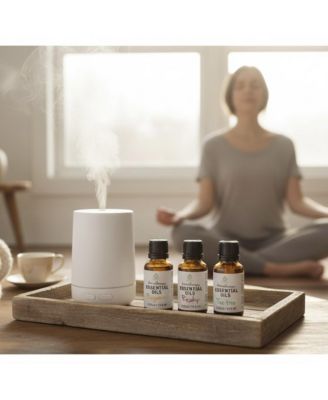 Aromatherapy Mood & Ambiance Bundle: Essential Oils + Mist Spray for Stress Relief & Skin Harmony