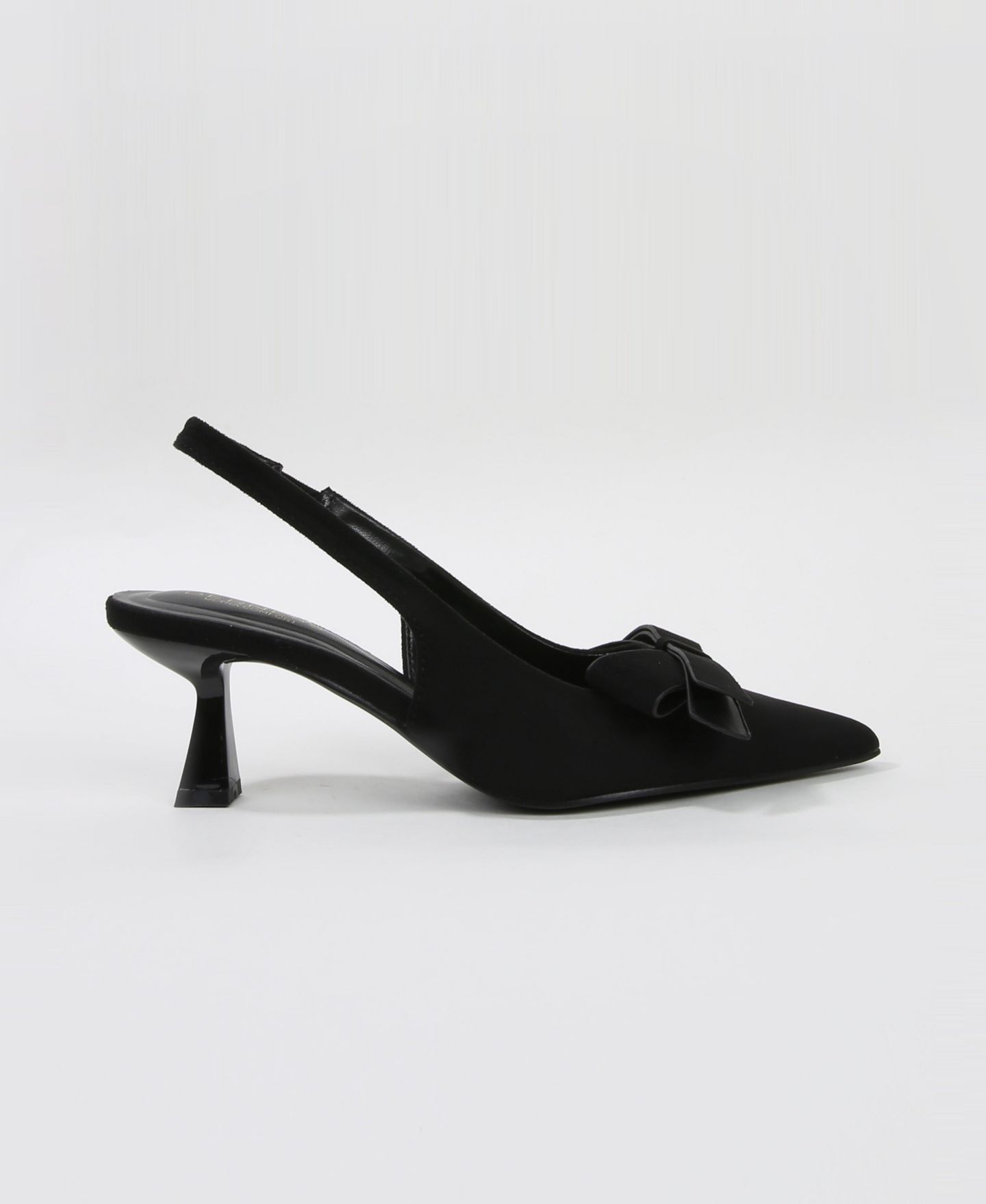 Женские туфли BERNESS Calliope Asymmetrical Bow Kitten Heels, цвет: Чёрный — фото 2
