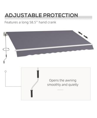 12' x 10' Retractable Awning Patio Awnings Sun Shade Shelter