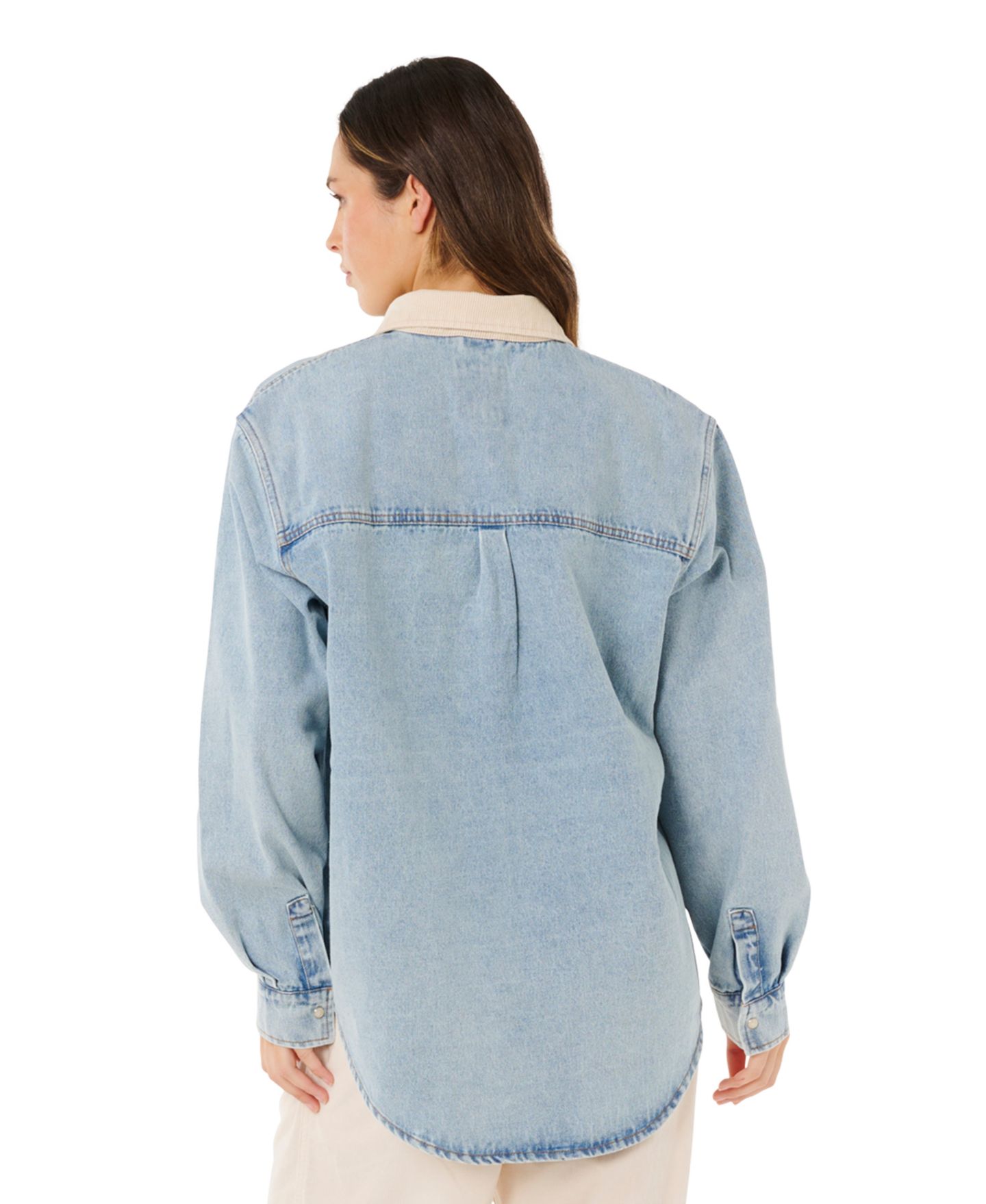 Женская куртка Rip Curl Surf Side Relaxed Collared Denim Jacket — фото 4